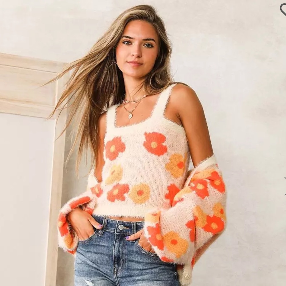 Floral Tank Top and Cardigan Set from Buckle